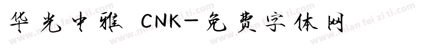 华光中雅 CNK字体转换